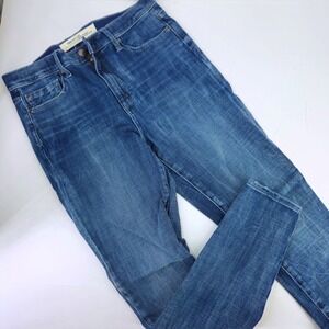 Gap High Rise Super Skinny Jeans Blue Denim Medium Wash Stretch Womens 29
